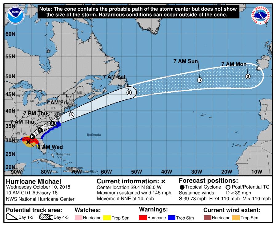 Hurricane Michael Wednesday